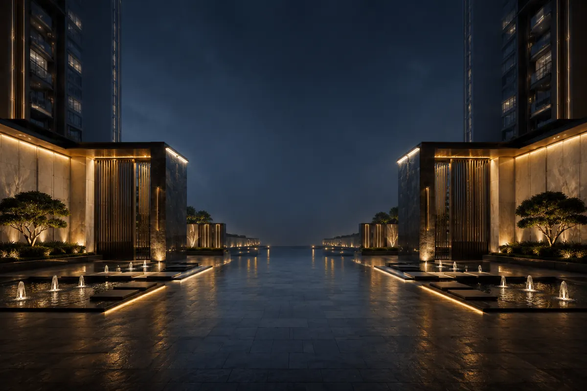 Render of a residential tower from a live 3D project
